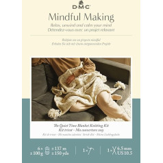 DMC Mindful Making Together Kit de Tricot Bonnet et écharpe, Coloris Assortis, Waist Unique