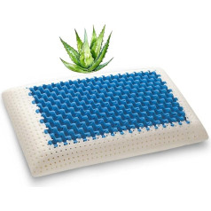 LoRita Luxury Memory Foam Pillow for Double Bed, 100% Made in Italy, Soft and Breathable, Soft Pillow, Hypoallergenic and Mite-Proof, Height 12 cm
