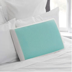 Sealy SE '19 Essentials SM Aqua Bubble Gel Flat Sheet, 1 MC (US) Pillow, White, 61 x 40 x 14 cm
