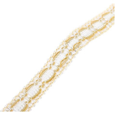 12 m Farbige Spitze,Spitzenbordüre,Trim Ribbon,Stoff Spitze,Stickerei Spitzenborte,Borte,Spitzenborte,Dekoband Nähzubehör Zierband,für Heimwerker Nähen Handwerk Sofakissen,Weiß B