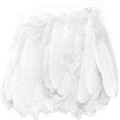 Exquisite Gänsefransen-Nähborte für selbstgemachte Kleiderdekoration, charmantes mehrfarbiges Band für Kleidungsverzierung, 2 Meter Länge, Kopfschmuck-Bastellieferant, Weiß