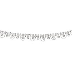 3ft Round Crystal Rhinestone Necklace Diamond Rhinestone Applique Costume Embellishment Clothing Accessories for Wedding DIY Decoration