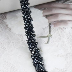 Zarte Perle Perlen Spitzenbesatz für Kleidungsstück Verzierung - stilvolle Applikation Fransen Band Band perfekt für DIY Nähen, Handwerk und Stoffzubehör (Color : 1, Size : 7mm)
