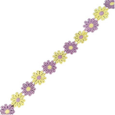 JUNNASALIKER 15 Yards Blumenverzierungs Spitzenbesatz Besticktes Nähband 25 Mm Breit Bestickte Applikation Für Kleidungsdekoration