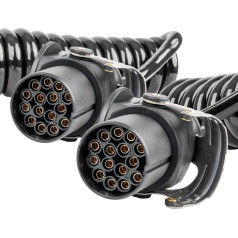 Piekabes spirāles kabelis tir 2x 15 pin 5m 24v -04382