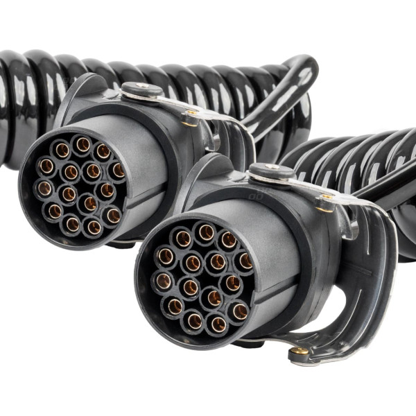 Piekabes spirāles kabelis tir 2x 15 pin 5m 24v -04382