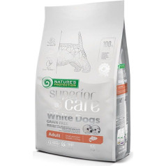 Nature's protection white dogs grain free laši pieaugušajiem mazo un mini šķirņu suņiem 10kg