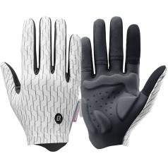 Rockbros Pilnīgi pavasara/vasaras sporta riteņbraukšanas cimdi S izmērs - balti un melni