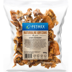 cūkgaļas sloksnes suņu košļājamā rotaļlieta - 500g
