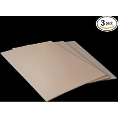 Reelskin 3 x A5 Pack Tattoo Practice Skin Double Sided Silicone Sheet 3mm Thick Stretchy Like Real Skin