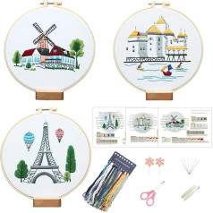 Beginner Embroidery Kit for Kids, Embroidery Kit, Construction Theme, Hand Embroidery, Cross Stitch Kits for Adults, Needlepoint Kits for Beginners, Women, Crafts, Adult Kits, Embroidery Kit for Women