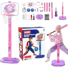 Toddler Basketball Hoop Indoor - Outdoor Basketball Gate Sports Toy | Indoor Sports Toys Ball Game for 1-8 Years, Children, Girls, It Adds Fun After Dark and is Suitable for Both