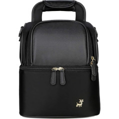 Meichoon Breast Milk Bottle Cooler Bag Waterproof Baby Cooler Bag Freezer Travel Backpack Portable Thermal Insulated for Women Men Large Capacity Handbag, black