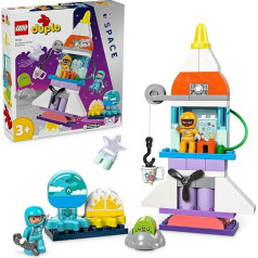 LEGO DUPLO 3-in-1 Spaceshuttle for Many Adventures, Space Set with Rocket Toy for Kids to Building, Science and Motor Skills Toy for Early Development, Gift for 3 Year Olds 10422