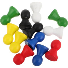 TOBBOMEY 12 Stück Teiliges Holzfiguren für Brettspiele Humanoide Schachstücke für Dame und Flugschach Robuste Holzspielzeuge für Familienunterhaltung Spielzubehörteile