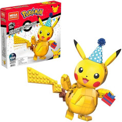 Mega Construx GWY76 - Pokémon 25th Anniversary 10 cm Pikachu Construction Set with 280 Building Blocks, from 6 Years