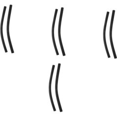 Cabilock 4 Pairs of Guardrail Nesting Doll Handle Sleeve Cover for Pram Pram Handlebar Grip Covers Replacement Handle Cover of the Pram Pram Pram Parts Black Sponge