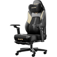 AutoFull M6 Ultra Gaming Chair, Gaming Chair with Massage Function, 720° Adjustable Armrest, Auto Dynamic Tracking Lumbar Support, Ergonomic Gaming Chairs with Footrest, Black