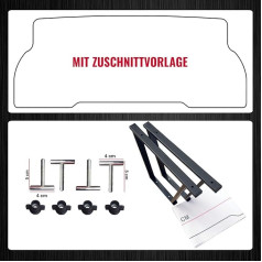 BREMER SITZBEZÜGE Powder-Coated Multiflex Board Console Compatible with VW Multivan T5 T6 T6.1 / T5 Accessories / T6 Bed Extension / Height 51 cm Pack of 2 in Black