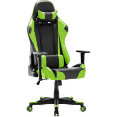 Racing high quality office chair, gaming chair, ergonomic, height-adjustable desk, chair, computer chair, swivel chair, with adjustable arms, faux leather, PU sports seat, game chair