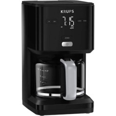 Krups KM6008 Smart'n Light Filter Coffee Machine | Intuitive Display | 1.25 l Capacity For Up To 15 Cups Of Coffee | Auto-Off Function | Anti-Drip System | 24-Hour Timer | Black