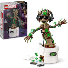LEGO Marvel Dancing Groot 76297, Animated Mini Figure of a Character from Guardians of the Galaxy, Interactive Play Set, Superhero Gift for Boys and Girls