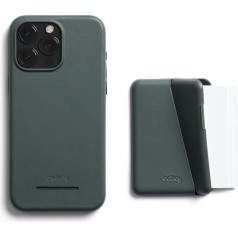 Bellroy Mod Phone Case + Wallet for iPhone 15 Pro Max (Slim Leather iPhone Case, Mobile Phone Wallet) - with Additional Button - Everglade (Retrofit)