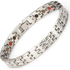 HAQI Magnetic Bracelet for Women, Pure Titanium Magnetic Bracelet, Adjustable Bracelet for Closing Silver Bracelet, Healthy Women's Magnetic Bracelet, Mother's Day (3500 Gauss)