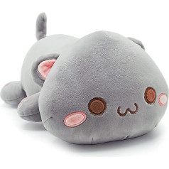 shownicer Plush Toy, Fluffy Stuffed Toy, Kawaii Cat, 50 cm, Cuddly Toy, Stuffed Animal Plush Cushion, Toy, Gift Filled for Children, Girls, Boys, Cuddly Toy for Cuddly Toy Lovers