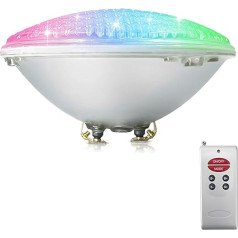 COOLWEST RGB 18W LED Swimming Pool Lighting PAR56 Replacement 150W Halogen Light Bulb 12V AC/DC Waterproof IP68, 11 Kinds of Mode with Remote Control
