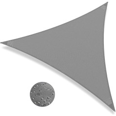 IOAOI Triangular Sun Sail, 5 x 5 x 5 m, Waterproof, Shade Sail, Garden Canopy, 95% UV Block, with Free Rope for Outdoor, Patio, Yard, Pergola