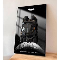 Icuanuty Wall Display Board for Lego Technic DC Batman Batmobile Tumbler 76240, Adult Decorative Paintings, Display Wall Board for Model Car, Gifts for Lego Lovers, Size: 75 x 45 cm