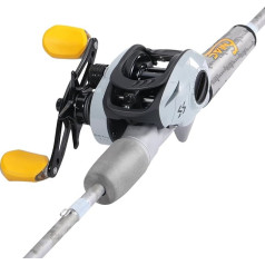 Sougayilang Spinning& Casting Graphite 2 Blanks Fishing Rod Reel for Bass Fishing