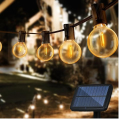 eisaro Solar Lichterkette Aussen,30 LED 20 M Lichterkette Außen Solar IP65 Wetterfest Warmweiß,4 Modus Solarlichterkette für Oudtoor Deko für Gärten, Party, Balkon, Hochzeit