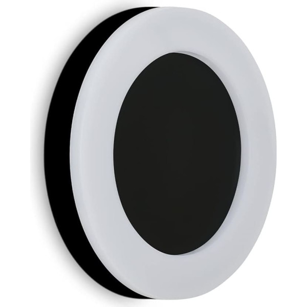 Telefunken - Round LED Outdoor Light IP44, LED Wall Light Outdoor, 24 W, 2600 Lumen, 4000 K Neutral White, Black, 320 x 50 mm (DxH)