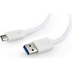 USB 3.0 c am/cm kabelis 1m/balts