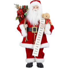 himaly Santa Claus, 17 inches, Santa Claus, handmade Santa Claus, standing, plush fabric, Santa Claus makes family and friends