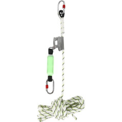 MENAYODA Safety Arresting Device Running on 12 mm Core Sheath Cable 15 m with Strap Damper, PSA, Height Safety Device (15 m)