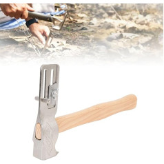 Multifunctional Magnetic Roof Hatchet Magnetic Roof Hammer, Axe with Fixed Wooden Handle for Repairing Roof Constructions, Tool for Quick Installation of Roof Nails