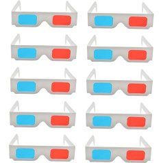 Artibetter Anaglyphen-Brille, Karton, Zubehör für Filme und Spiele, leicht und tragbar, 50 Stück