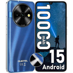 OUKITEL C59 Smartphone Without Contract, Android 15, 10000 mAh Mobile Phone Without Contract, 6.88 Inch 90Hz Simlock-Free Mobile Phones, 16GB + 128GB, 120LM Torch, 13MP + 5MP Camera, Dual 4G SIM