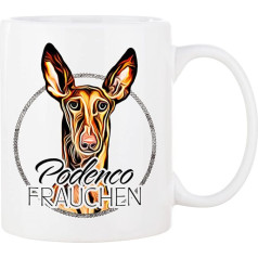 Cadouri Podenco Women's Coffee Mug with Saying - Gift for Dog Owners