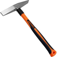 WEDOWELL Schweißhammer – 150 g, einmalig gesenkgeschmiedeter Edelstahlkopf, rutschfester ergonomischer Fiberglasgriff, Länge 280 mm, Korrosionsbeständigkeit, Schweißhammer