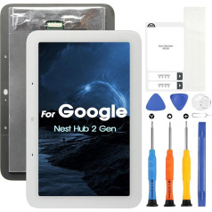 ARSSLY For Google Nest Hub 2 Gen LCD Screen Replacement Screen for Google Nest Hub Gen2 LCD Display Digitazer Full Assembly with Repair Kit White