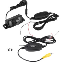 KIMISS IR LED Wireless Digital Car Reversing Camera, 170 Degree Wireless Parking Aid + Video Transmitter & Receiver Night Vision for SUV, Van, Car