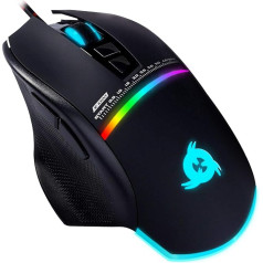 ⭐️KLIM Skill High Precision Gaming Mouse USB - Adjustable DPI - Programmable Buttons - Comfortable Grip for All Hand Types - Excellent Grip - Black - PC, PS4, Laptop [ New 2019 Version ]