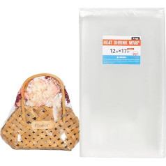 R-PACK 100 Pack 12 x 17 Inch Shrink Bags for Shoes, Books, Bath Bombs, Bags, Jars and DIY DIY Projects