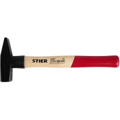 STIER Engineer's Hammer, Robust, 800 g, Equipped with Handle Protection According to DIN 1041, Ash Handle for Durability, High Quality for Professional Applications, Ideal as a Demolition Hammer