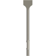 Bosch 2608690113 30mm Hex Spade Chisel 450x75mm, Silver, 75 x 400 mm