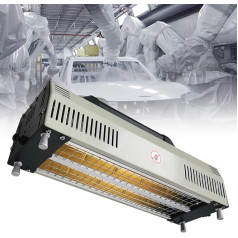 vnmudzeo Infrared Paint Curing Dryer 1000W 2000W, 60-70°C Burning Temperature, Portable Shortwave Infrared Paint Burning Lamp, for Drying Fillers and Primer, 2000W-220V